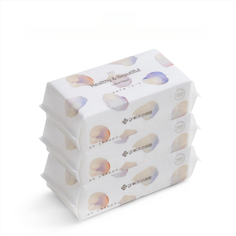 Grace Jie Liya arc törlőkendők, növényi rost, egyszer használatos, formázási folyamat, testreszabás nélkül