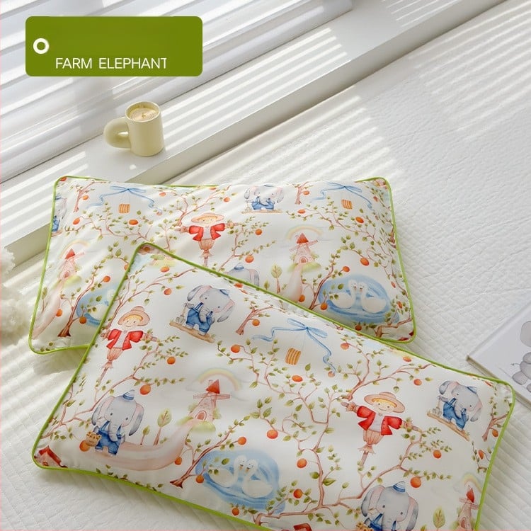 Lyocell spilvendrāna bērniem un zīdaiņiem, 100% Lyocell, 60 pavedieni, reaktīvā drukāšana un krāsošana, dzesējošs audums