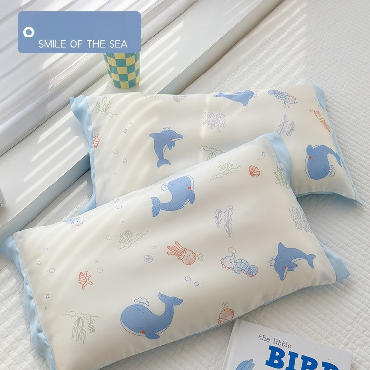 Lyocell spilvendrāna bērniem un zīdaiņiem, 100% Lyocell, 60 pavedieni, reaktīvā drukāšana un krāsošana, dzesējošs audums