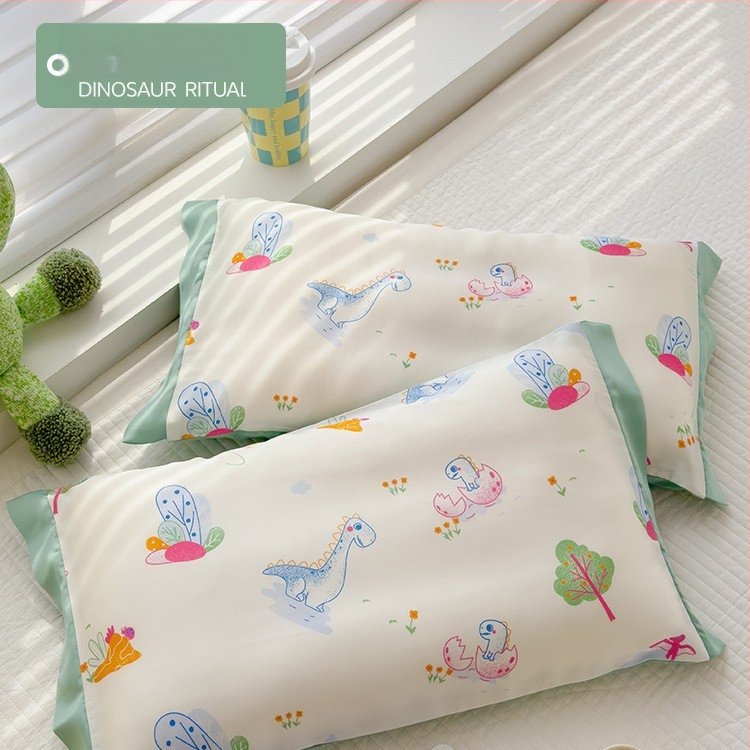 Lyocell spilvendrāna bērniem un zīdaiņiem, 100% Lyocell, 60 pavedieni, reaktīvā drukāšana un krāsošana, dzesējošs audums