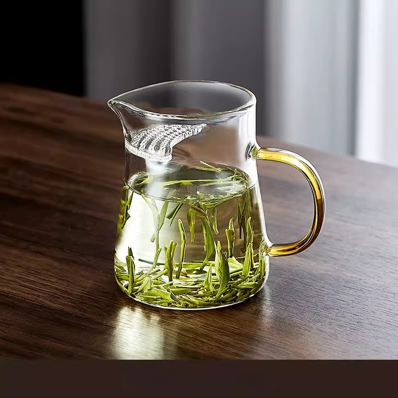 Ar integruotu filtru arbatos puodelis, aukštos borosilikatinio stiklo, prekė Yumo, šiuolaikinis stilius