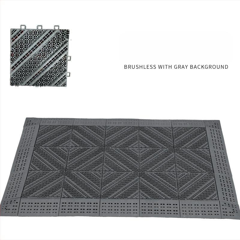 Три в едно прахоустойчива противохлъзгаща куха подложка за вход, пераща се, EVA пяна, квадратна, едноцветен модел, подходяща за входни зони, хол, офис и търговски обекти