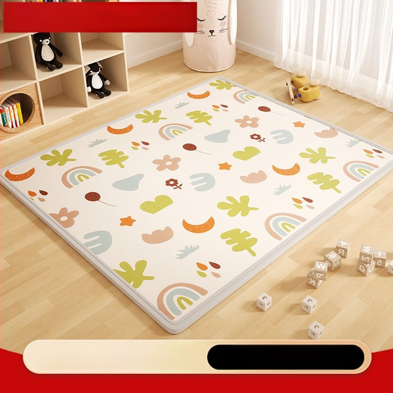 Мат за пълзене на бебета - правоъгълен XPE пяна подова мат за игра в дневната с карикатурен принт