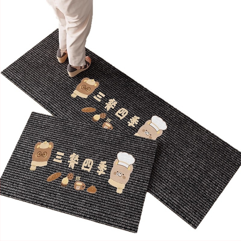 Yizhou кухненска подложка от диатомова глина, правоъгълна, карикатурен принт, водо- и маслоабсорбираща, антихлъзгаща