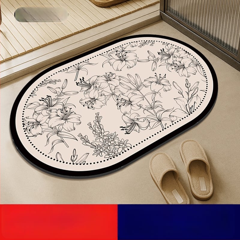 Баня подложка за пода от диатомова глина – квадратна, неслизаща, релефна и машинно тъкана, ръчно изпираема, персонализирани дизайни чрез печат и UV трансфер