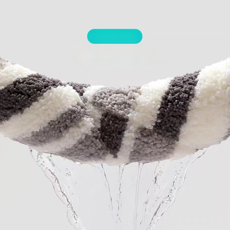 Комплект подложки за баня за тоалетна, три части, полиестерно флокиране, квадратна форма, едноцветен модел, миещи се