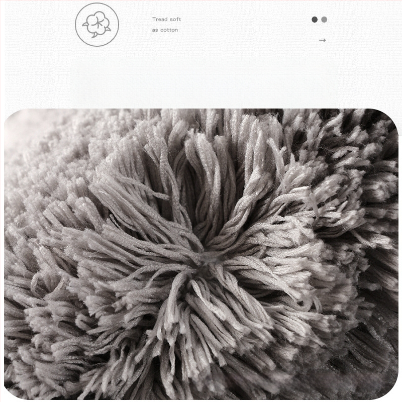 Квадратна флокирана антиплъзгаща се баня подложка, полиестерна, попивателна, машиноизмиваща се