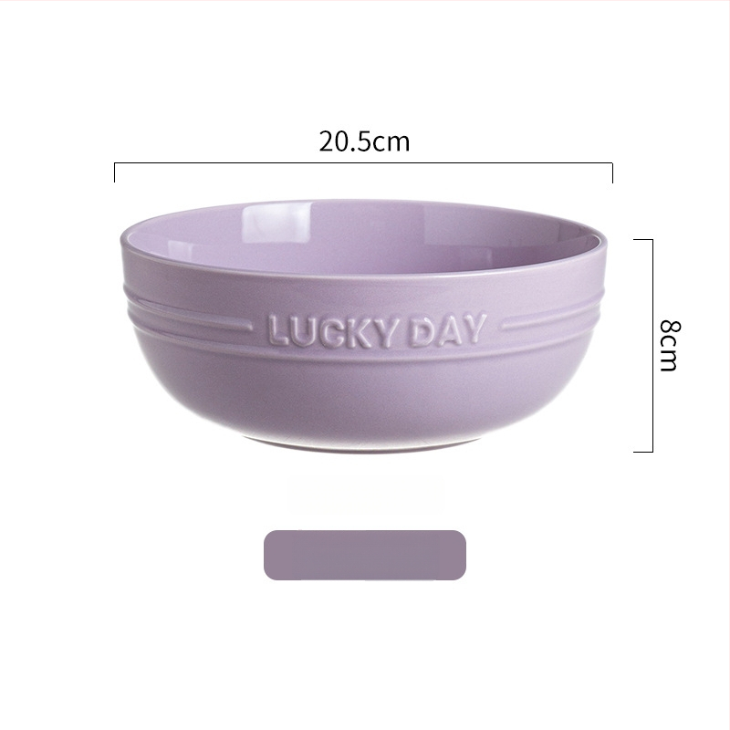 Keraminė apvali dubenėlis, šiuolaikinio minimalistinio dizaino, tinkamas mikrobangoms, glazūruotas paviršius