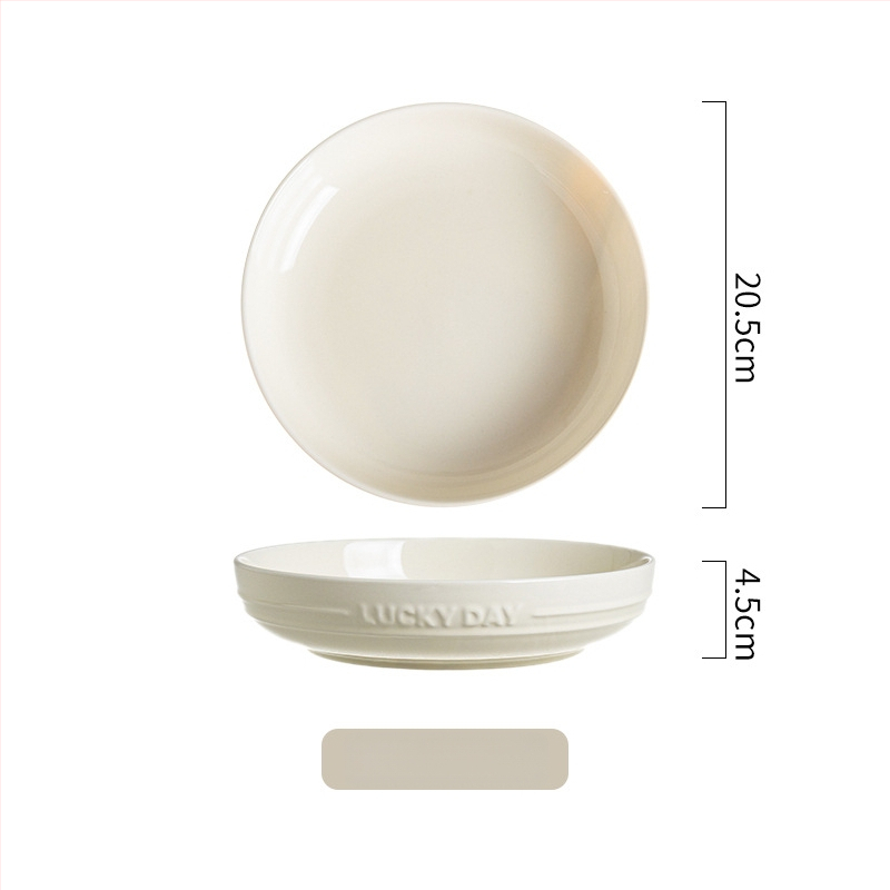 Keraminė apvali dubenėlis, šiuolaikinio minimalistinio dizaino, tinkamas mikrobangoms, glazūruotas paviršius