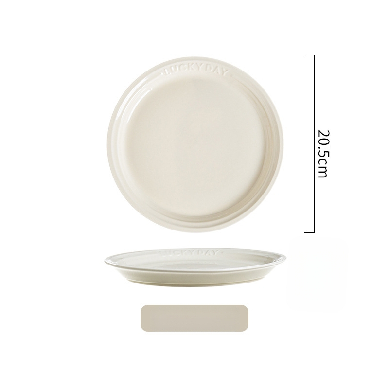 Keraminė apvali dubenėlis, šiuolaikinio minimalistinio dizaino, tinkamas mikrobangoms, glazūruotas paviršius