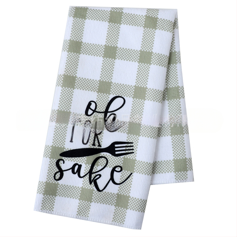 Konyhai törölköző digitális nyomással poliesterből, szuperfin rost, 255 g, 16 szál, felszívódás 11–15 s