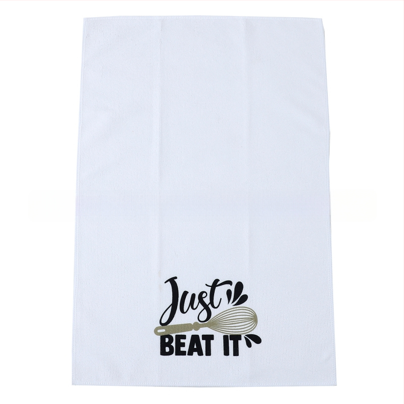 Konyhai törölköző digitális nyomással poliesterből, szuperfin rost, 255 g, 16 szál, felszívódás 11–15 s