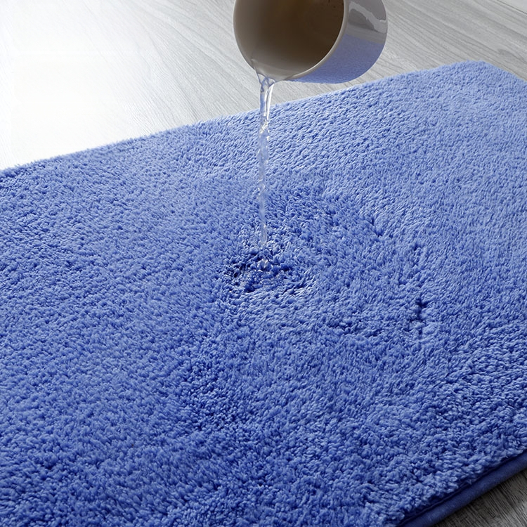Килим за баня за пода – антихлъзгаш, абсорбиращ мръсотия, пухкав Arctic Velvet полиестер, правоъгълна форма, машинно пране