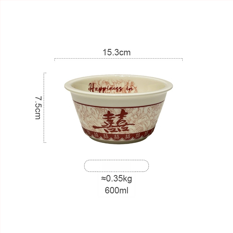 Tongfa keraminė valgio patiekalų rinkinys – dubenėliai ir lėkštės, apvalios formos, po glazūra, tinkamas mikrobangų krosnelėje, naujas Kinijos stilius