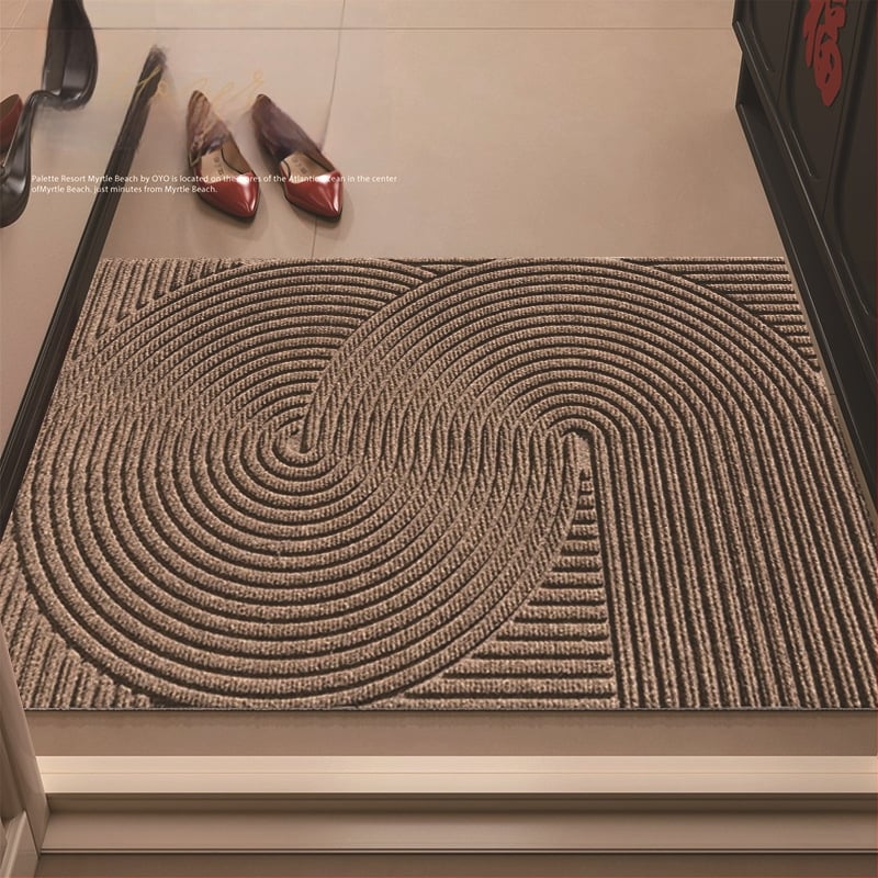 Мата за вход от PVC със сплетена телена конструкция, квадратна форма, подходяща за вход, всекидневна и кухня