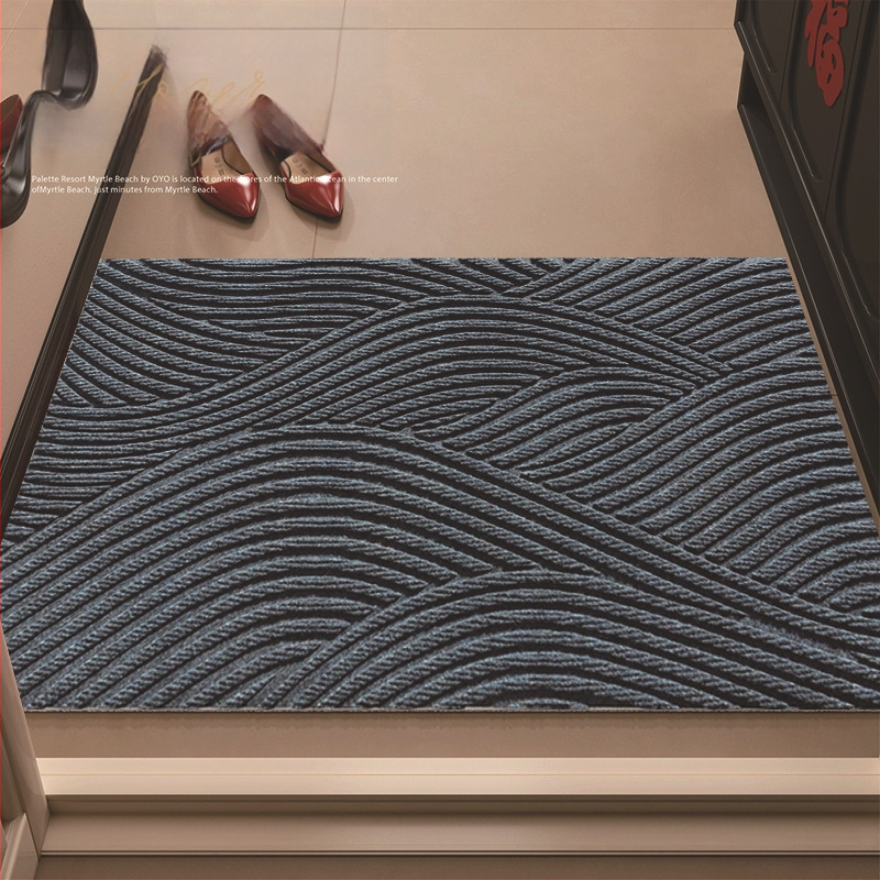 Мата за вход от PVC със сплетена телена конструкция, квадратна форма, подходяща за вход, всекидневна и кухня