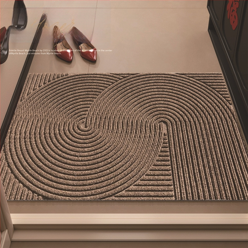 Мата за вход от PVC със сплетена телена конструкция, квадратна форма, подходяща за вход, всекидневна и кухня