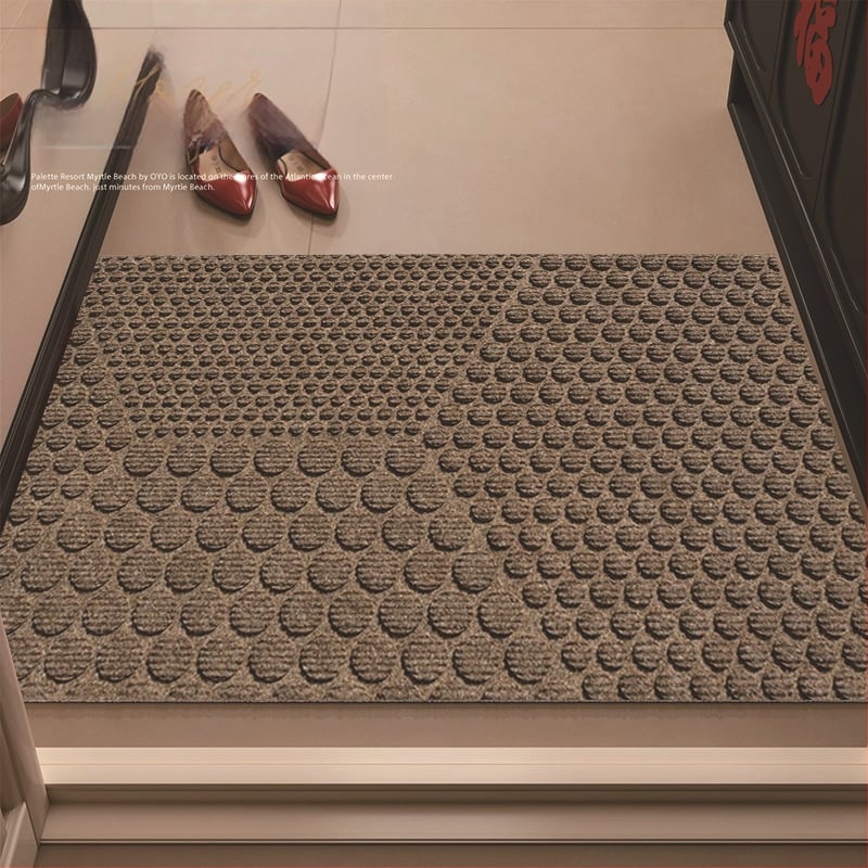 Мата за вход от PVC със сплетена телена конструкция, квадратна форма, подходяща за вход, всекидневна и кухня