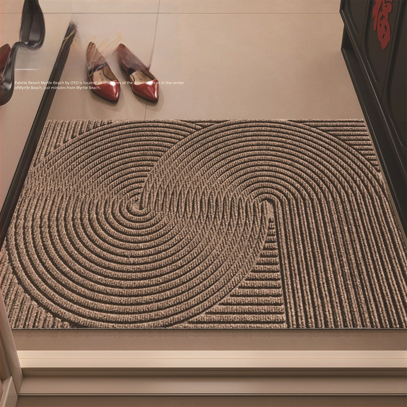 Мата за вход от PVC със сплетена телена конструкция, квадратна форма, подходяща за вход, всекидневна и кухня