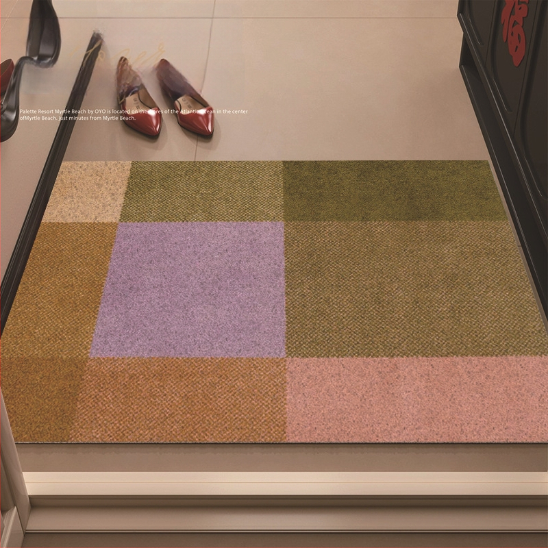 Мата за вход от PVC със сплетена телена конструкция, квадратна форма, подходяща за вход, всекидневна и кухня