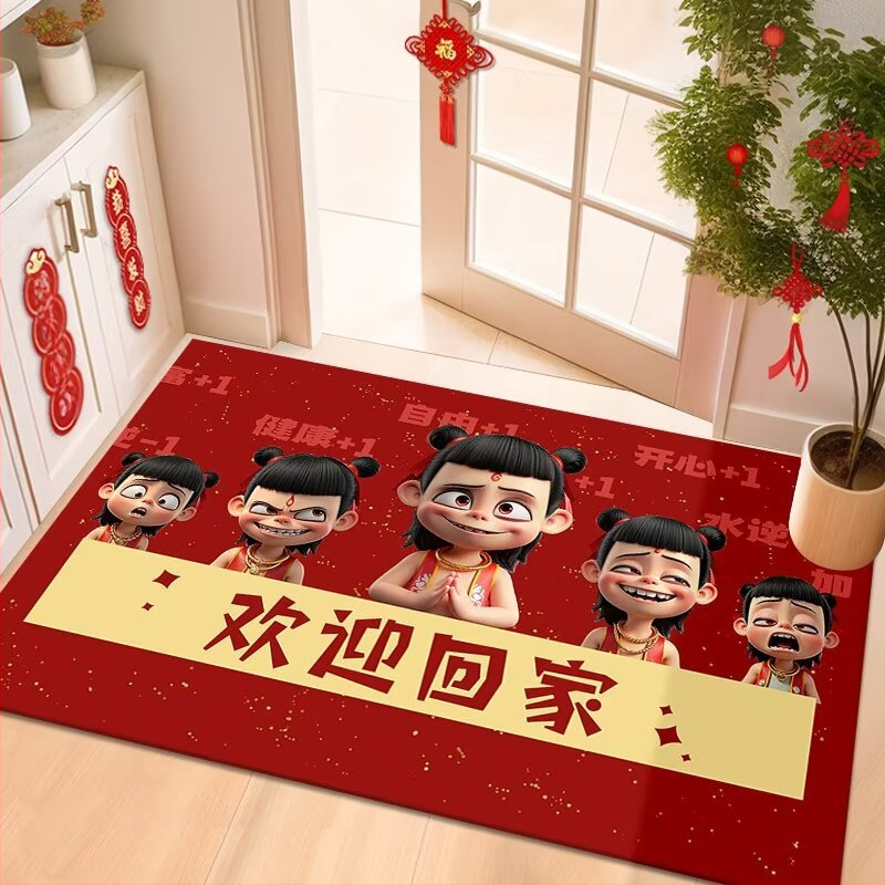 Bejárati padlómat hurkolt velúrból, téglalap alakú, mintázat: szöveg, hőtranszfer nyomtatás, kézi mosás