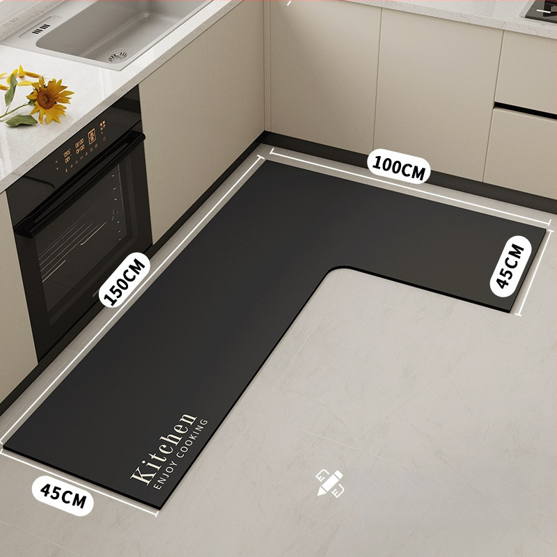 Konyhai lábtörlő poliészter rostból, nyomtatott kivitel, négyzet alakú, mosható