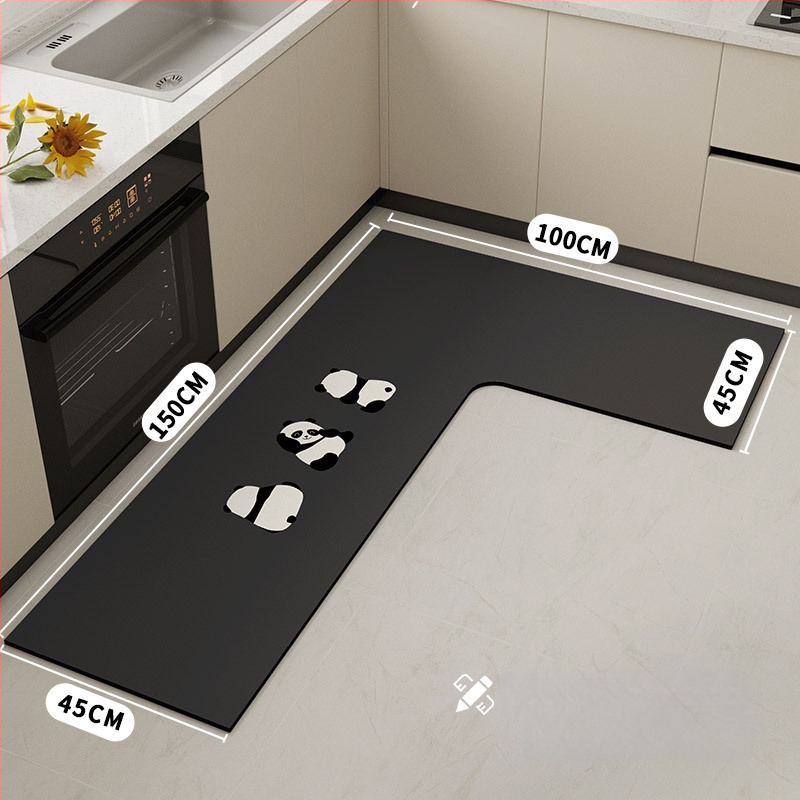 Konyhai lábtörlő poliészter rostból, nyomtatott kivitel, négyzet alakú, mosható