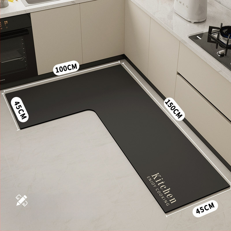 Konyhai lábtörlő poliészter rostból, nyomtatott kivitel, négyzet alakú, mosható