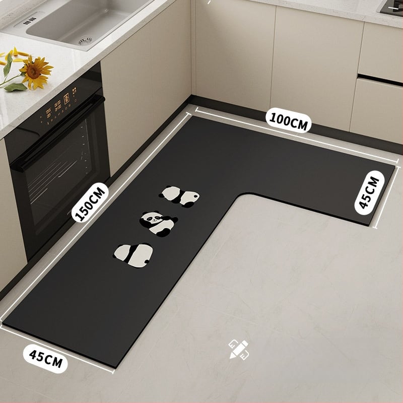 Konyhai lábtörlő poliészter rostból, nyomtatott kivitel, négyzet alakú, mosható