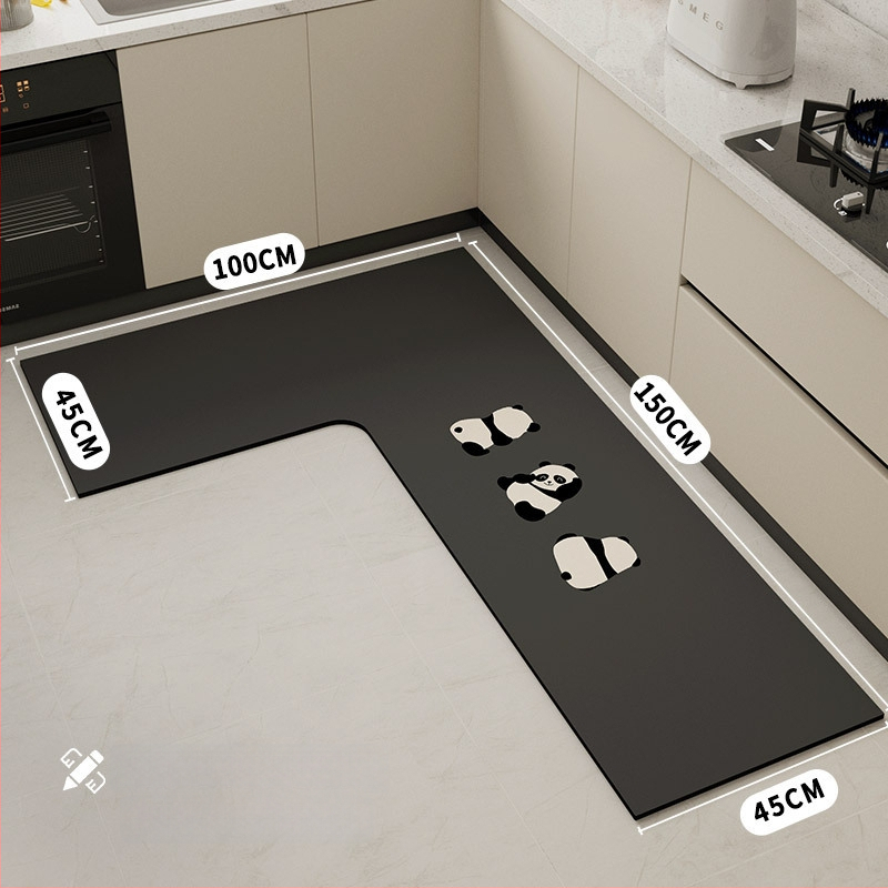 Konyhai lábtörlő poliészter rostból, nyomtatott kivitel, négyzet alakú, mosható