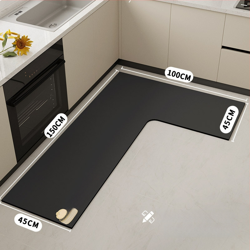 Konyhai lábtörlő poliészter rostból, nyomtatott kivitel, négyzet alakú, mosható