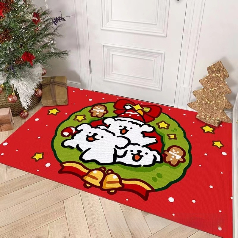 Bejárati ajtóhoz készült kristály bársony szőnyeg, poliészter, hőátviteles nyomtatás, négyszögletes, rajzfilm minta