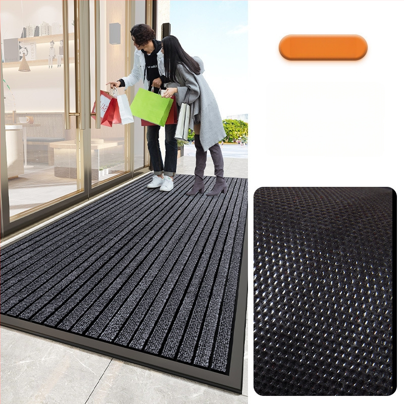 Bejárati padlómat, PVC, négyzet alakú, csíkos mintázat, mosható, testreszabható