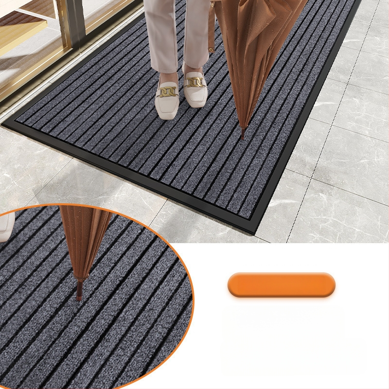 Bejárati padlómat, PVC, négyzet alakú, csíkos mintázat, mosható, testreszabható