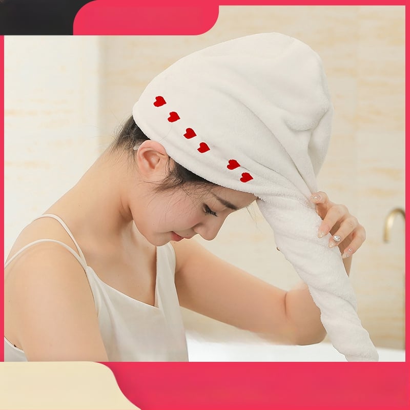 Matu žāvēšanas cepure no korāla pūka, izšūta, 50-79 g, ātra žāvēšana, augsta absorbcija