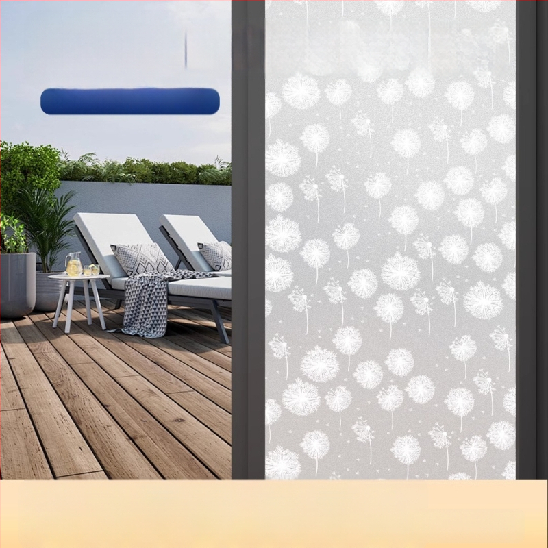 PVC logu privātuma folija – pašlīmējoša, mūsdienīgs minimālisma stilā, vienkrāsains raksts, 1 gab.