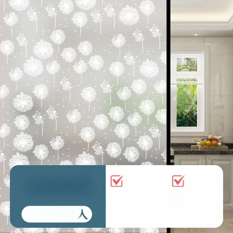 PVC logu privātuma folija – pašlīmējoša, mūsdienīgs minimālisma stilā, vienkrāsains raksts, 1 gab.