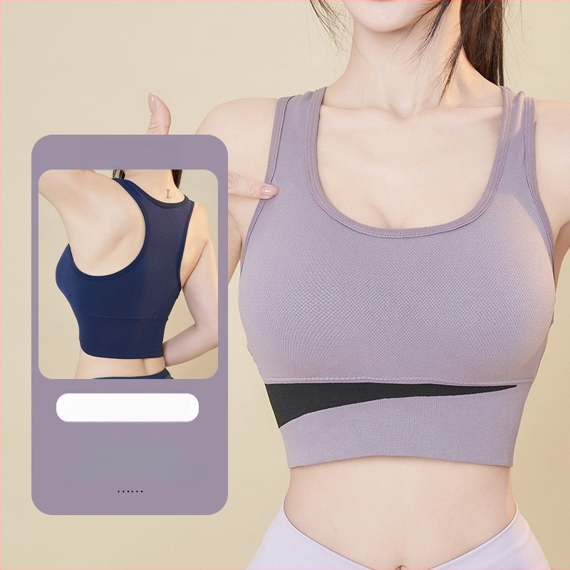 Bezvadu sieviešu sporta krūšturis ar pilnu krūšu kausu, elpojošs, mitruma vadība, ātri žūst, piemērots skrējienam un jogai