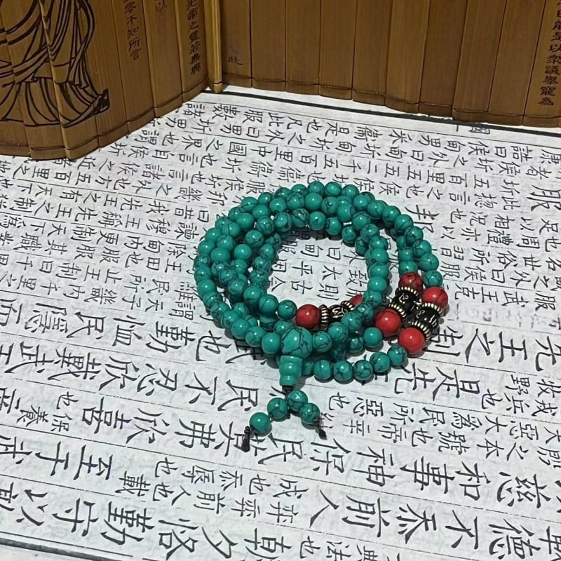 Narukvica od Buddha perli – etnički i par stil, završni premaz pečen