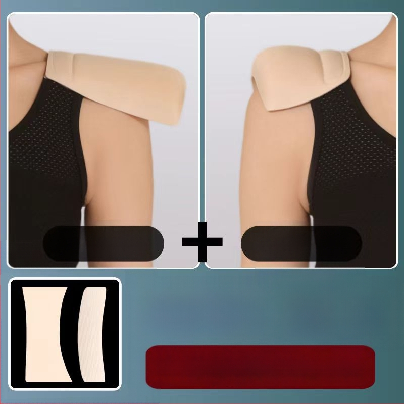 Plecu spilventiņi ar Velcro, nemanāmi un pretdrīzoši, ātri pielāgo plecu līniju; Materiāls: neaudums; Biezums: normāls