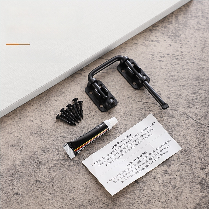 Durvju aizslēga bez urbšanas, cinka sakausējums, daudzleņķa aizslēgs 90°/180°, elektroplatinga pārklājums