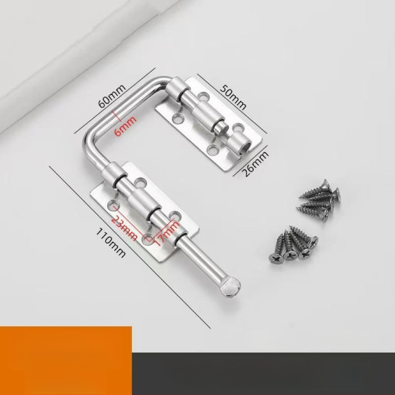 Durvju aizslēga bez urbšanas, cinka sakausējums, daudzleņķa aizslēgs 90°/180°, elektroplatinga pārklājums