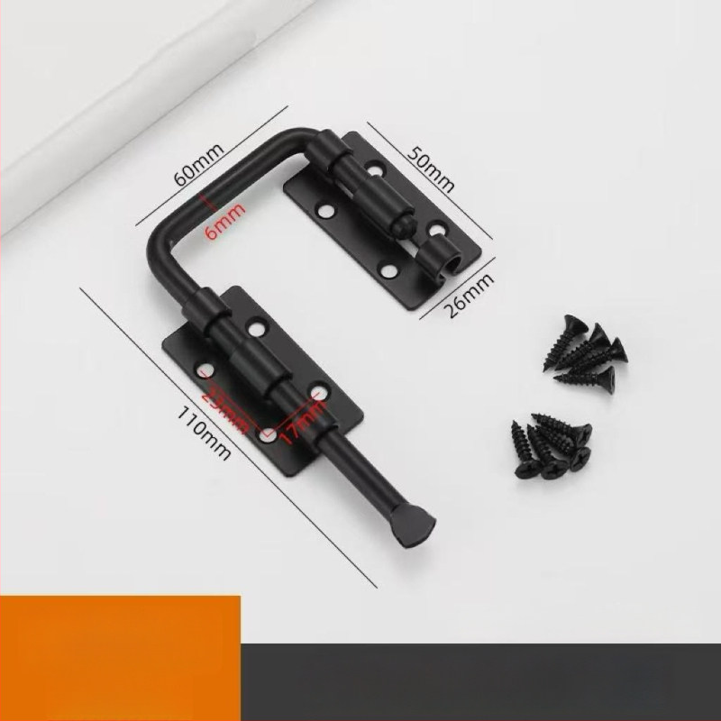 Durvju aizslēga bez urbšanas, cinka sakausējums, daudzleņķa aizslēgs 90°/180°, elektroplatinga pārklājums