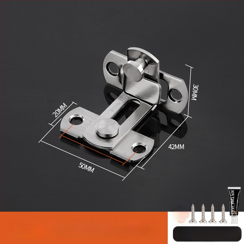 Nerūsējošā tērauda durvju bloķētājs, pulēta virsma, mūsdienīgs minimālisma stils, zīmols Three cats, modelis Door lock latch