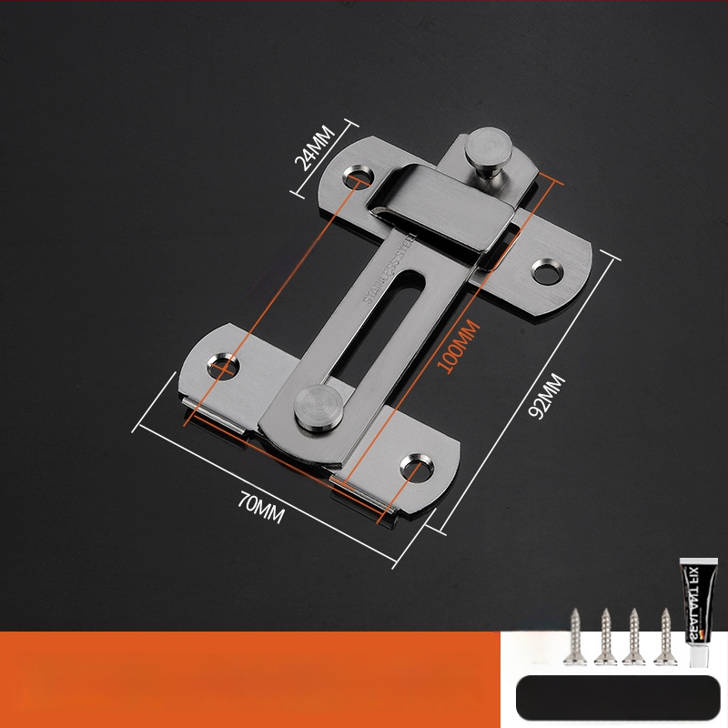 Nerūsējošā tērauda durvju bloķētājs, pulēta virsma, mūsdienīgs minimālisma stils, zīmols Three cats, modelis Door lock latch