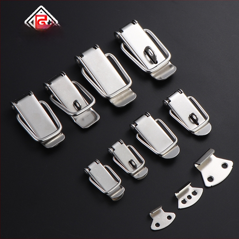 Nerūsējošā tērauda Duckbill aizvērējs, piemērots koka kastēm, ūdens tvertnēm un instrumentu kastēm, pulēta virsma, mūsdienīgs minimālisks stils