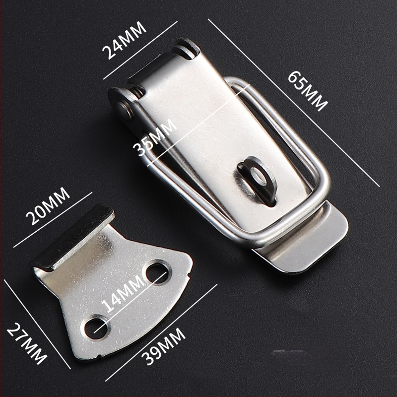 Nerūsējošā tērauda Duckbill aizvērējs, piemērots koka kastēm, ūdens tvertnēm un instrumentu kastēm, pulēta virsma, mūsdienīgs minimālisks stils