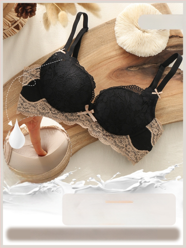 Seksi sieviešu krūšturu komplekts, bez stieņa, 3/4 kauss, augšējā atbalsta, regulējamas siksnas, mežģīne