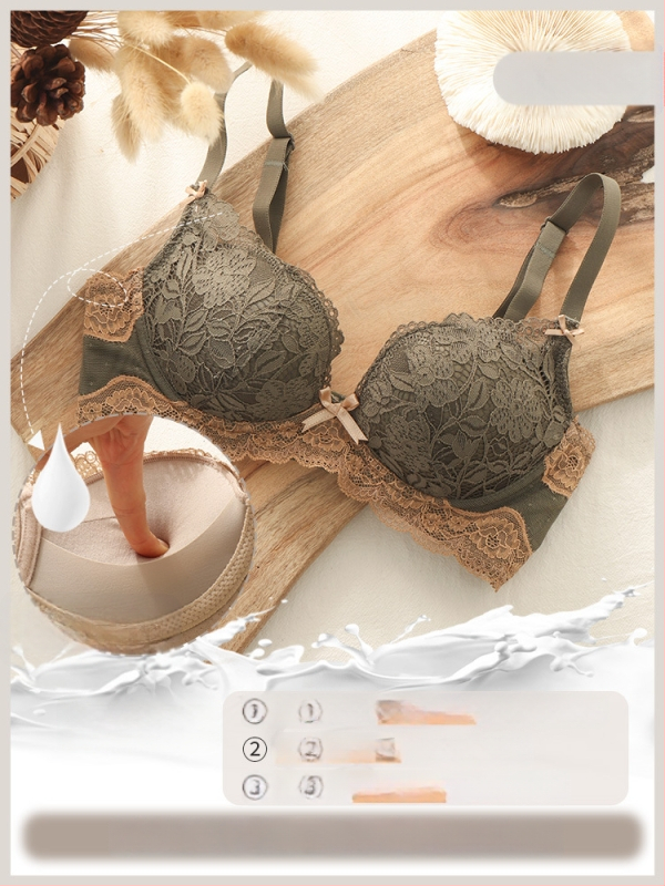 Seksi sieviešu krūšturu komplekts, bez stieņa, 3/4 kauss, augšējā atbalsta, regulējamas siksnas, mežģīne