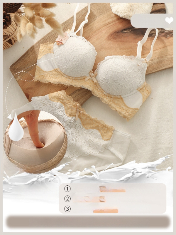 Seksi sieviešu krūšturu komplekts, bez stieņa, 3/4 kauss, augšējā atbalsta, regulējamas siksnas, mežģīne